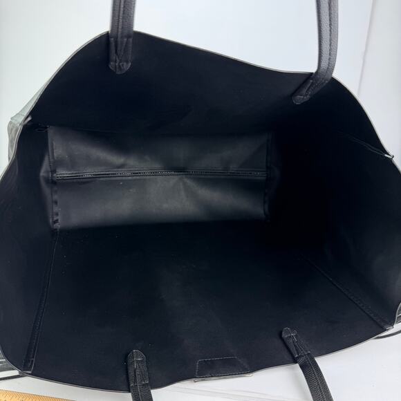Victoria's Secret boho black fringe Vegan Leather XL Weekend tote bag - Picture 6 of 12